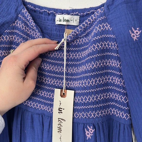 NWT Boutique Blue Midi Dress - Picture 2 of 3